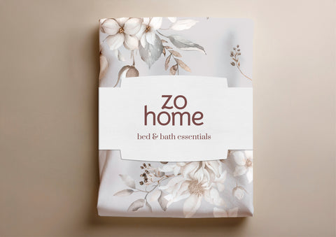 Zohome Dekbedovertrek Elara Grey - 100% Katoen-Flanel