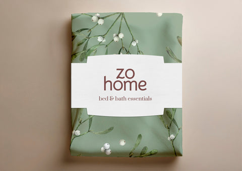 Zohome Dekbedovertrek Hedra Green - 100% Katoen-Flanel
