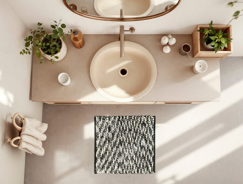 Zohome Badmat Zola Classic Anthracite - 50% Katoen 50% Polyester