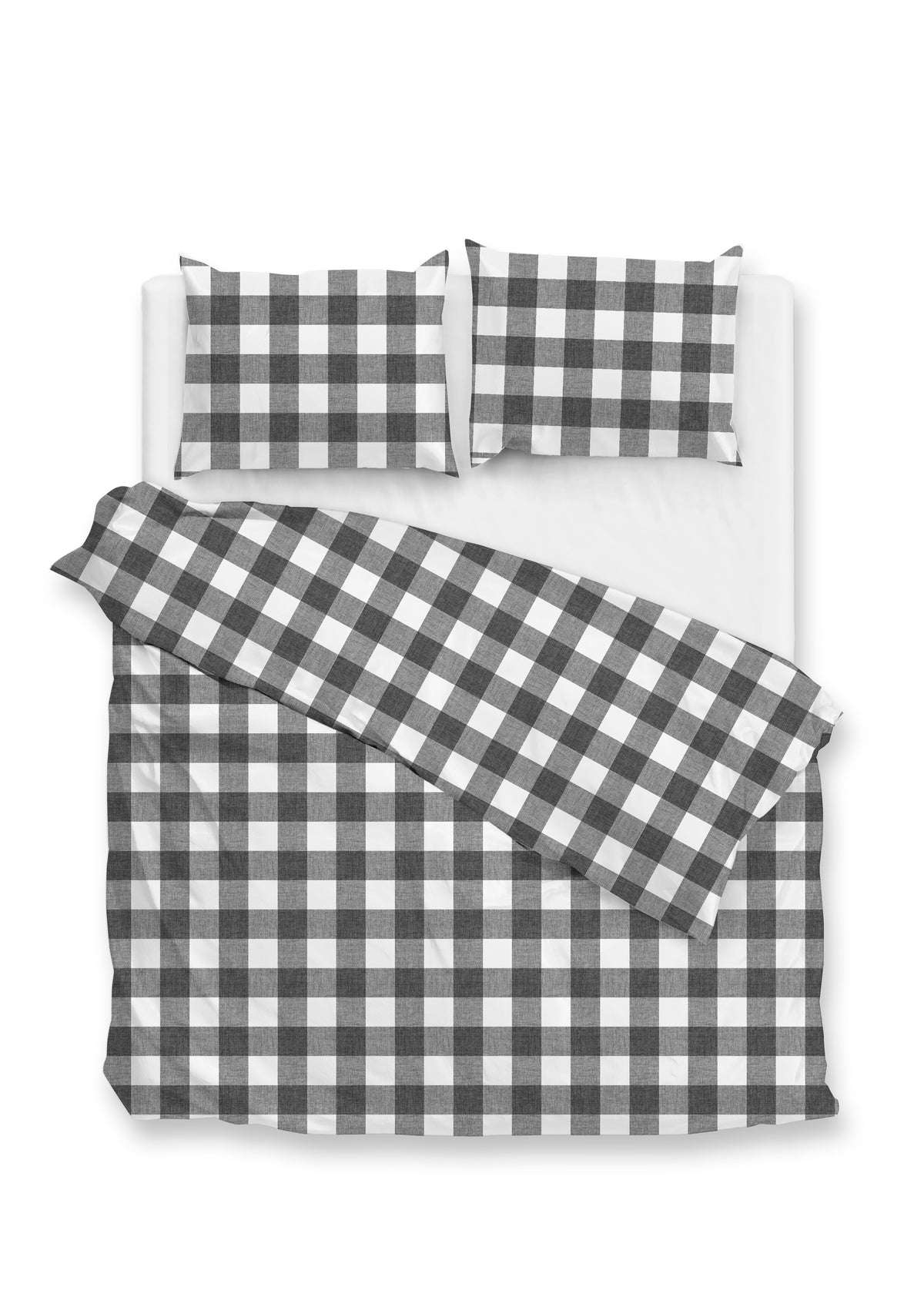 Zohome Dekbedovertrek Quattro di Lino Dark Grey - 100% Katoen
