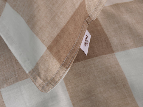 Zohome Dekbedovertrek Quattro di Lino Sandy Beige - 100% Katoen