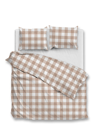 Zohome Dekbedovertrek Quattro di Lino Sandy Beige - 100% Katoen