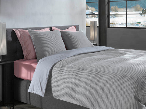 Heckettlane Dekbedovertrek Vafala Melange Grey - 100% Katoen-Percale