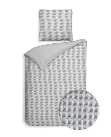 Heckettlane Dekbedovertrek Vafala Melange Grey - 100% Katoen-Percale