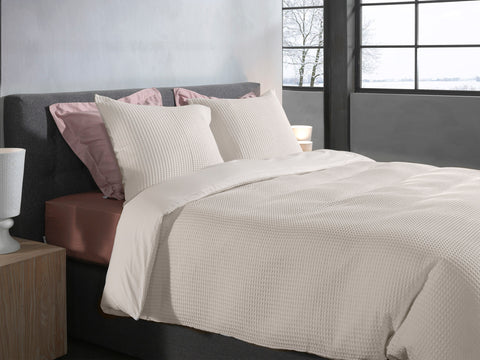 Heckettlane Dekbedovertrek Vafala Ivory White - 100% Katoen-Percale