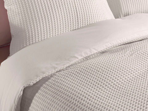 Heckettlane Dekbedovertrek Vafala Ivory White - 100% Katoen-Percale