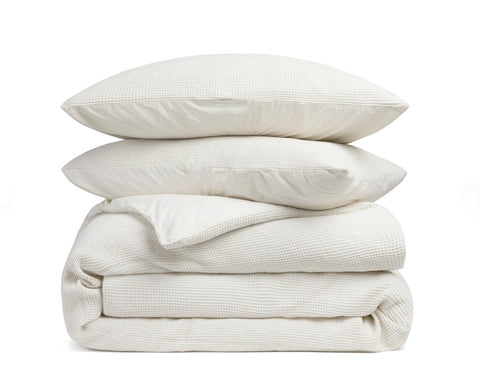 Heckettlane Dekbedovertrek Vafala Ivory White - 100% Katoen-Percale