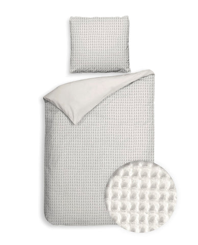 Heckettlane Dekbedovertrek Vafala Ivory White - 100% Katoen-Percale