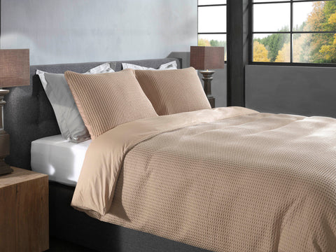 Heckettlane Dekbedovertrek Vafala Pale Khaki - 100% Katoen-Percale