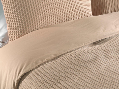 Heckettlane Dekbedovertrek Vafala Pale Khaki - 100% Katoen-Percale