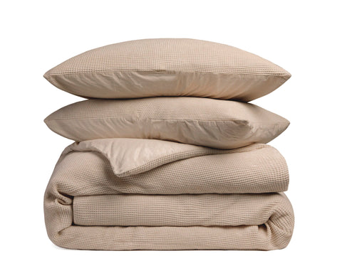 Heckettlane Dekbedovertrek Vafala Pale Khaki - 100% Katoen-Percale