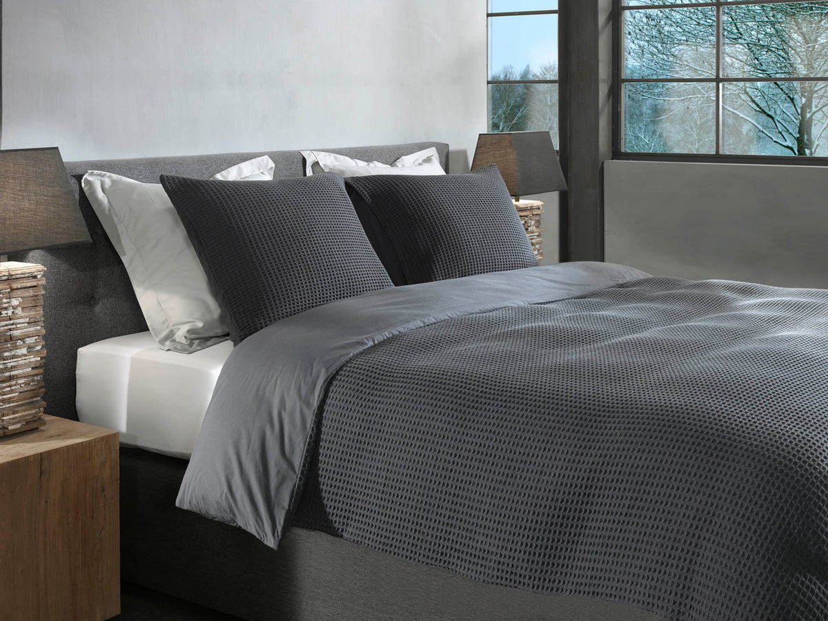 Heckettlane Dekbedovertrek Vafala Steel Grey - 100% Katoen-Percale