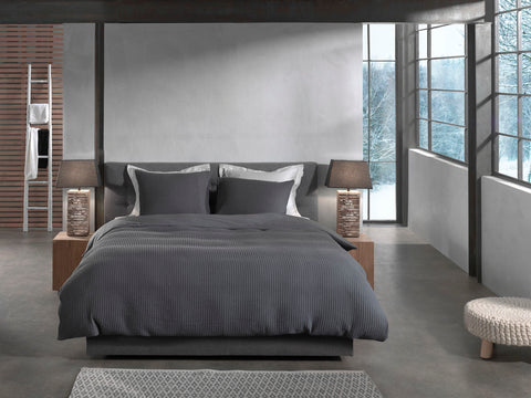Heckettlane Dekbedovertrek Vafala Steel Grey - 100% Katoen-Percale