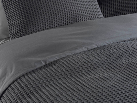 Heckettlane Dekbedovertrek Vafala Steel Grey - 100% Katoen-Percale