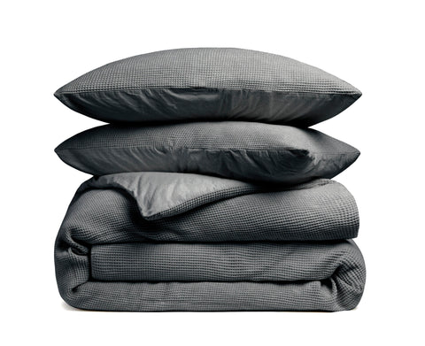 Heckettlane Dekbedovertrek Vafala Steel Grey - 100% Katoen-Percale