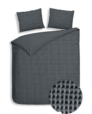 Heckettlane Dekbedovertrek Vafala Steel Grey - 100% Katoen-Percale
