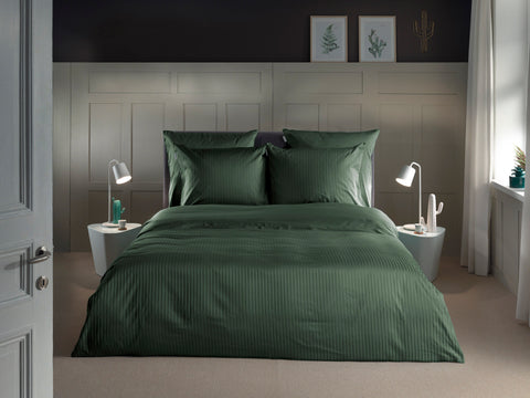 Heckettlane Dekbedovertrek Banda Calla Green - 100% Katoen-Satijn
