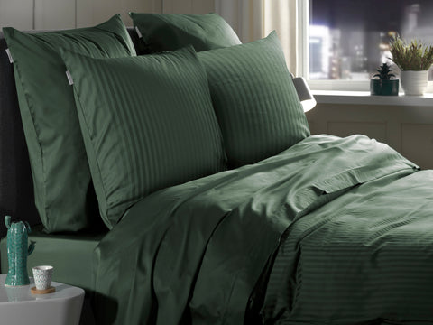 Heckettlane Dekbedovertrek Banda Calla Green - 100% Katoen-Satijn