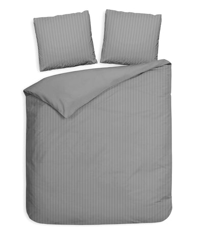 Heckettlane Dekbedovertrek Banda Glacier Grey - 100% Katoen-Satijn