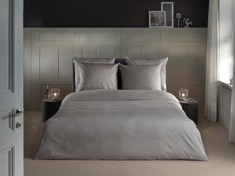 Heckettlane Dekbedovertrek Banda Glacier Grey - 100% Katoen-Satijn