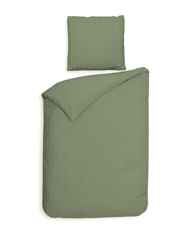 Heckettlane Dekbedovertrek Banda Laurel Green - 100% Katoen-Satijn