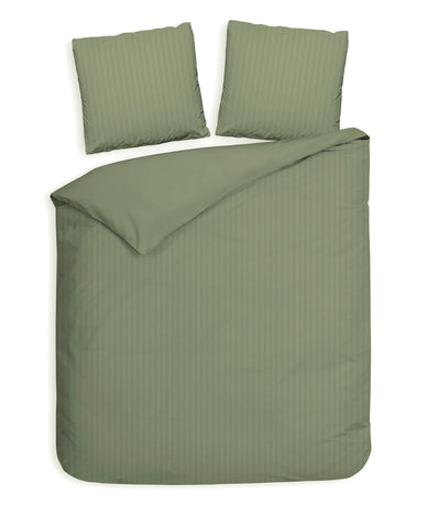 Heckettlane Dekbedovertrek Banda Laurel Green - 100% Katoen-Satijn