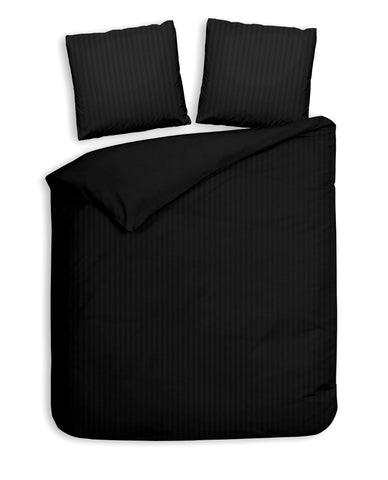 Heckettlane Dekbedovertrek Banda Moonless Black - 100% Katoen-Satijn