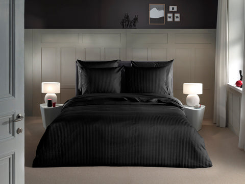 Heckettlane Dekbedovertrek Banda Moonless Black - 100% Katoen-Satijn