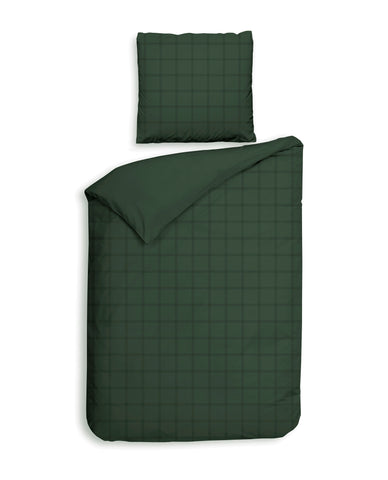 Heckettlane Dekbedovertrek Diamante Calla Green - 100% Katoen-Satijn