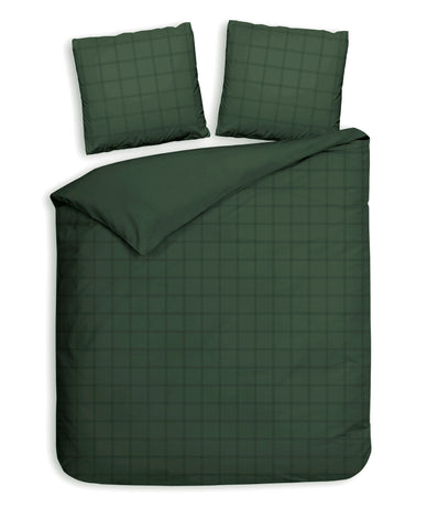 Heckettlane Dekbedovertrek Diamante Calla Green - 100% Katoen-Satijn