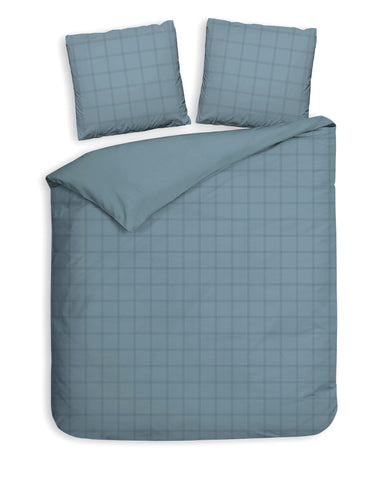 Heckettlane Dekbedovertrek Diamante Colonial Blue - 100% Katoen-Satijn