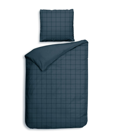 Heckettlane Dekbedovertrek Diamante Maritime Blue - 100% Katoen-Satijn