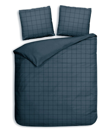 Heckettlane Dekbedovertrek Diamante Maritime Blue - 100% Katoen-Satijn