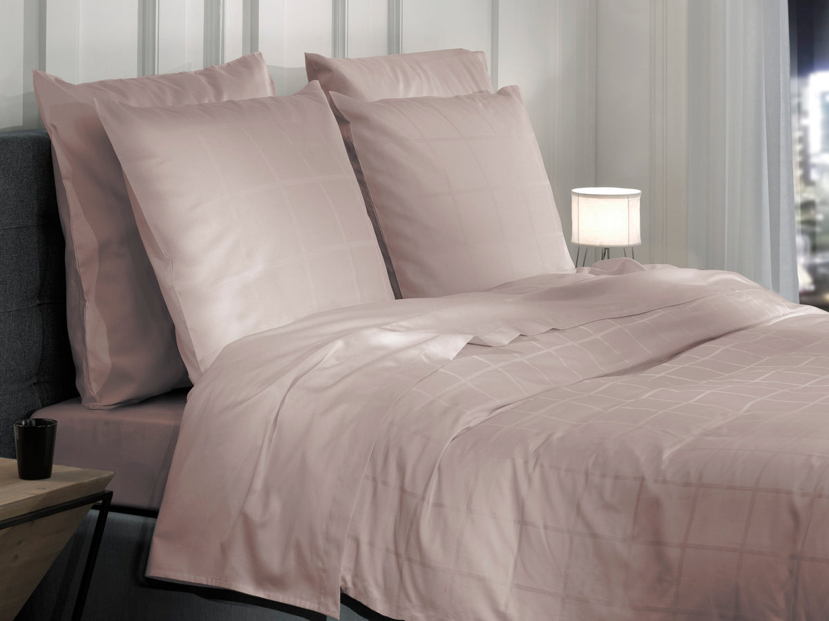 Heckettlane Dekbedovertrek Diamante Rose Tan - 100% Katoen-Satijn