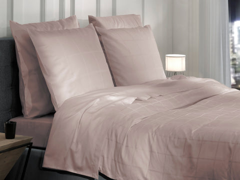 Heckettlane Dekbedovertrek Diamante Rose Tan - 100% Katoen-Satijn