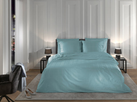 Heckettlane Dekbedovertrek Diamante Sphere Blue - 100% Katoen-Satijn