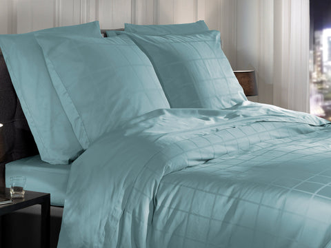 Heckettlane Dekbedovertrek Diamante Sphere Blue - 100% Katoen-Satijn