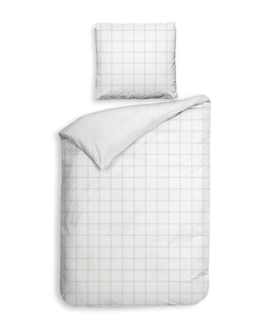 Heckettlane Dekbedovertrek Diamante White - 100% Katoen-Satijn