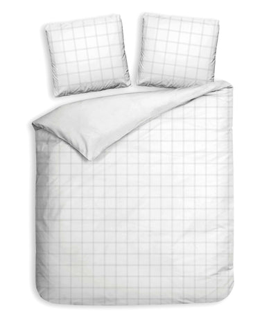 Heckettlane Dekbedovertrek Diamante White - 100% Katoen-Satijn