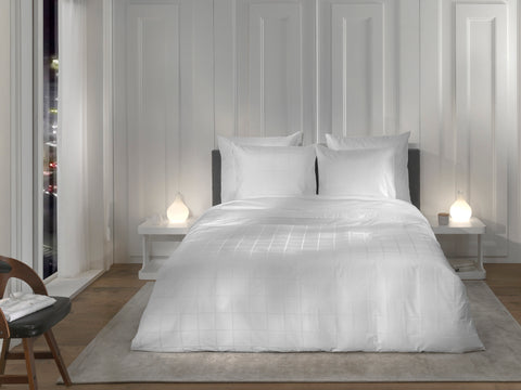 Heckettlane Dekbedovertrek Diamante White - 100% Katoen-Satijn