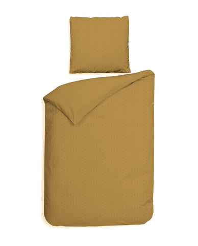 Heckettlane Dekbedovertrek Punto Amber Gold - 100% Katoen-Satijn