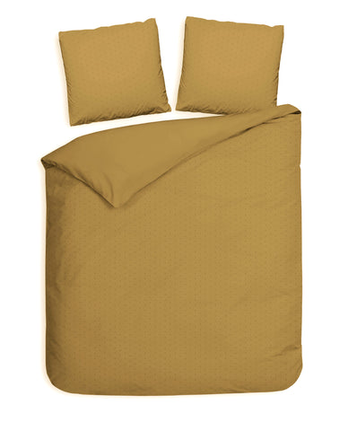 Heckettlane Dekbedovertrek Punto Amber Gold - 100% Katoen-Satijn