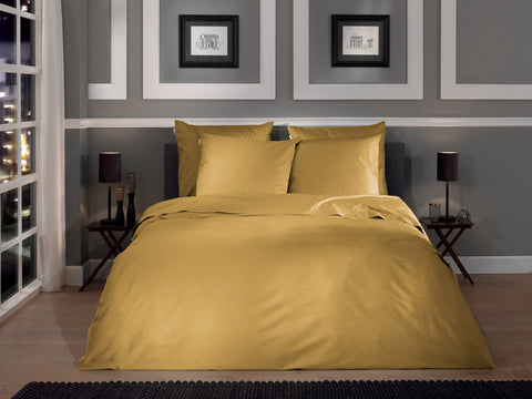 Heckettlane Dekbedovertrek Punto Amber Gold - 100% Katoen-Satijn