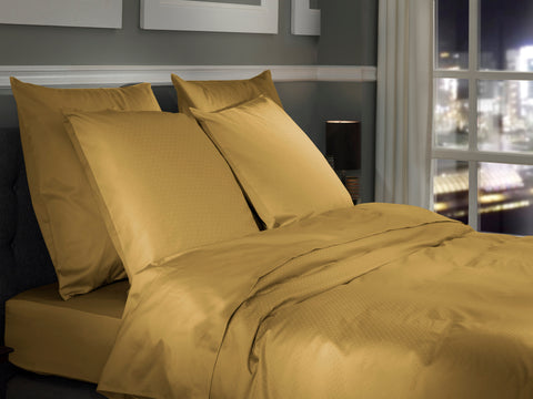 Heckettlane Dekbedovertrek Punto Amber Gold - 100% Katoen-Satijn