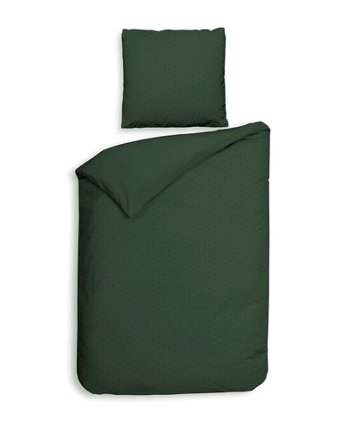 Heckettlane Dekbedovertrek Punto Calla Green - 100% Katoen-Satijn