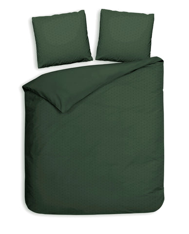Heckettlane Dekbedovertrek Punto Calla Green - 100% Katoen-Satijn
