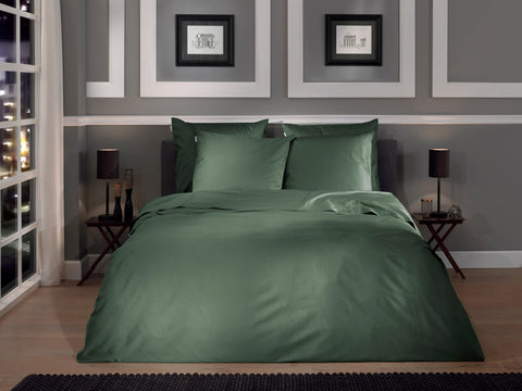 Heckettlane Dekbedovertrek Punto Calla Green - 100% Katoen-Satijn