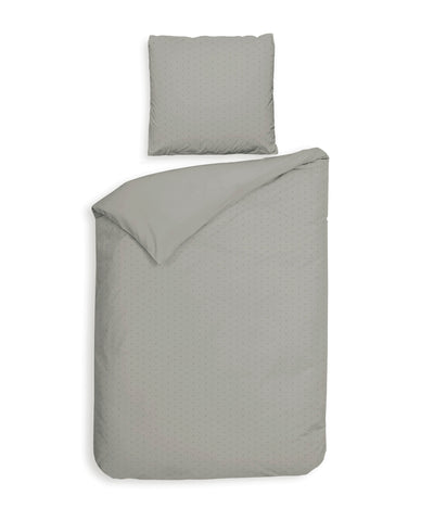 Heckettlane Dekbedovertrek Punto Cloud Grey - 100% Katoen-Satijn