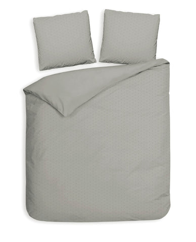 Heckettlane Dekbedovertrek Punto Cloud Grey - 100% Katoen-Satijn