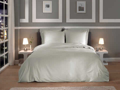 Heckettlane Dekbedovertrek Punto Cloud Grey - 100% Katoen-Satijn